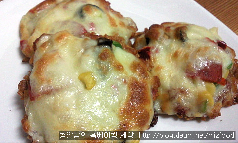 찬밥과 아이간식 완벽 해결~~<누룽지미니피자>
