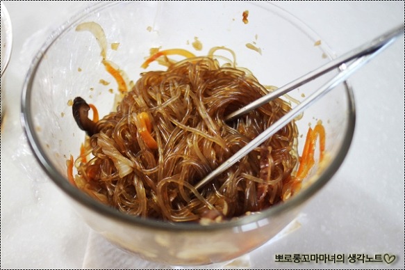 전자렌지로 쉽게 만드는 반찬모음(잡채,진미채,깻잎,오징어,버섯