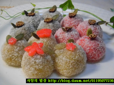 삼색 찹쌀경단