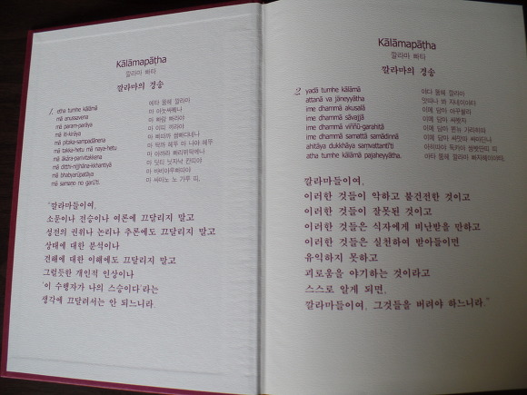 종종 빠알리 경송을 외웁니다