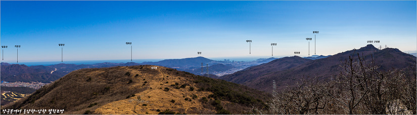 부산 금정산 조망도