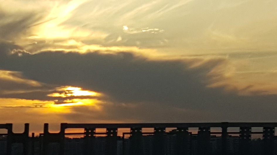 석양의 저녁 노을 