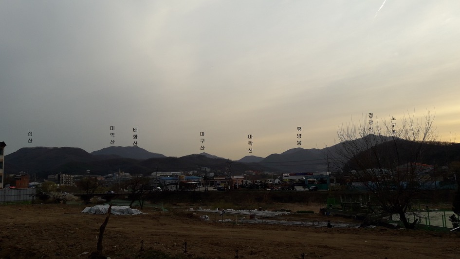 광주 태화산 미역산지나 섭산 웃골산 산길(2019년4월7일)