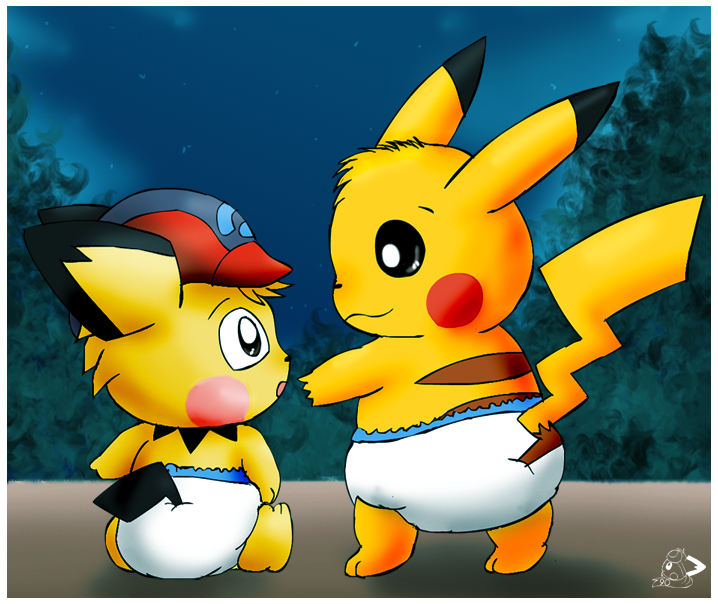 아기 사토츄/Baby Ashchu/赤ちゃんサトチュウ by Pichu90