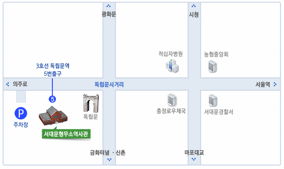 서대문형무소역사관 오시는 길
