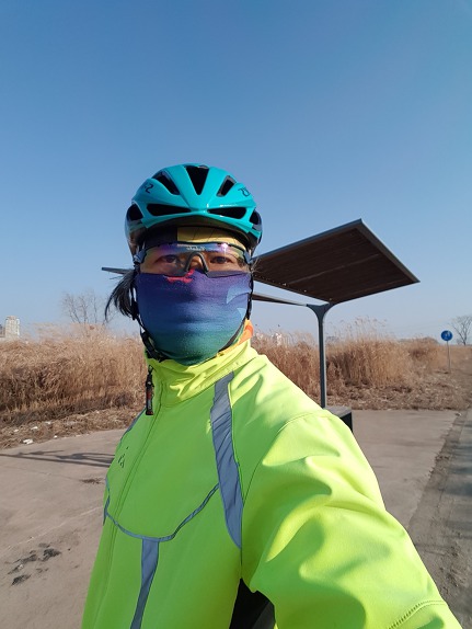 추운날 자전거타기